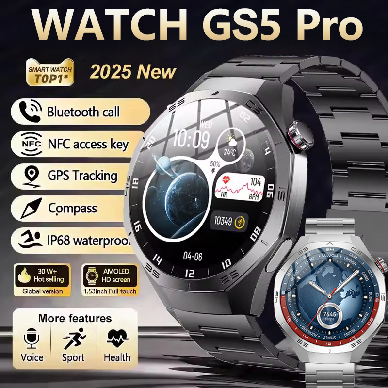 Smartwatch Watches For Women With Gps - Montre connectée originale GS5 Pro GPS